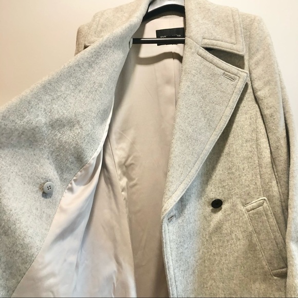 CLUB MONACO GREY WOOL DAYLINA KNEE LENGTH COAT - Picture 11 of 16